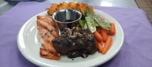 Steak and Salmon